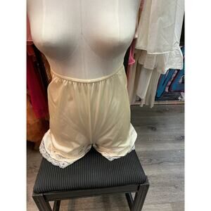 VINTAGE PANTALOON SLIP SHORT VELROSE SMALL IVORY